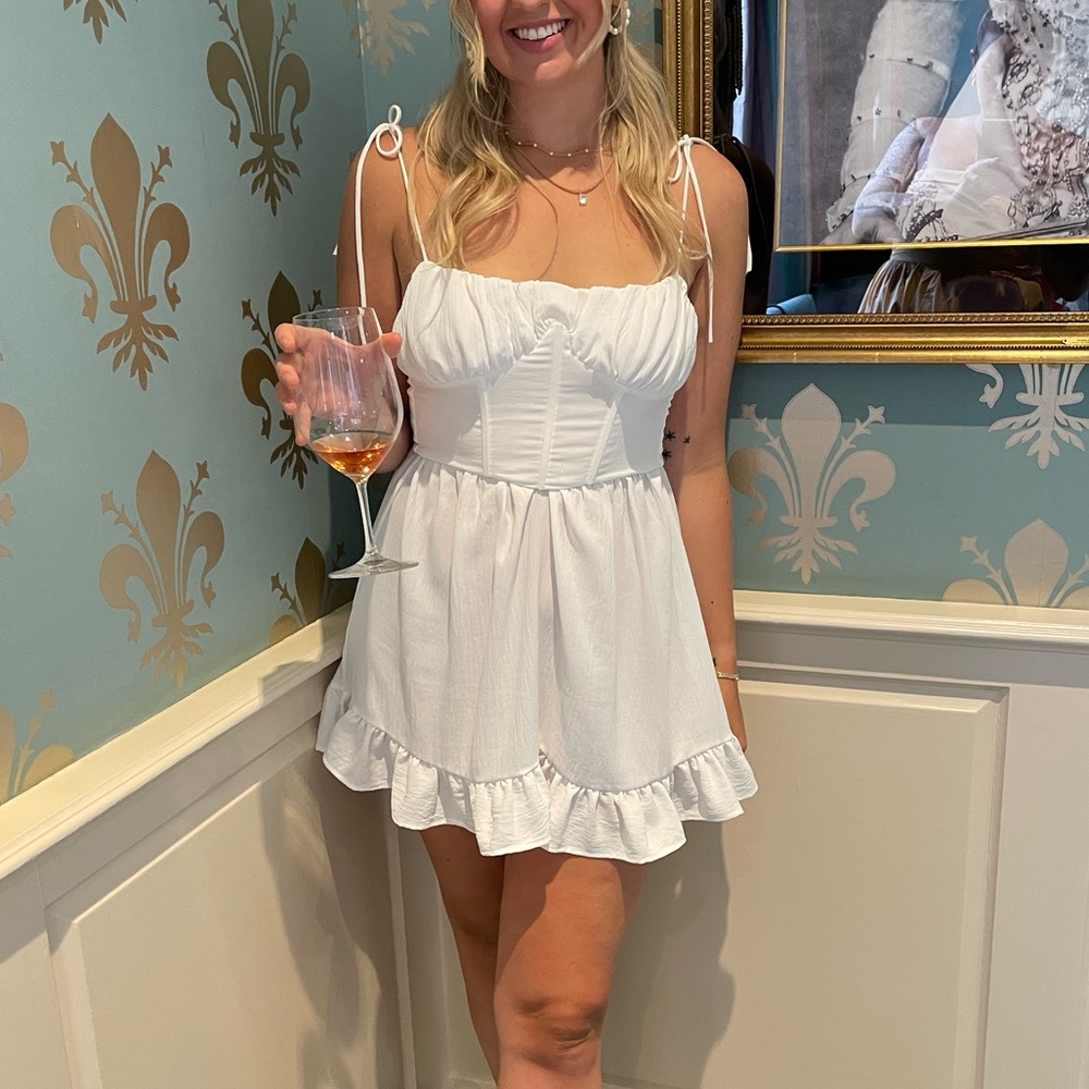 White Corset Top Dress